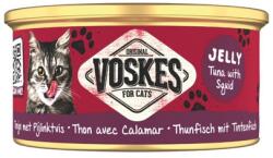 Voskes Jelly Tuna with Squid 85 g tonhal tintahal zselében, kiegészítő táplálék macskáknak