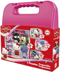 Educa Puzzle progresiv Educa 4 în 1 - Hello Kitty și prieteni (EDU20511) Puzzle