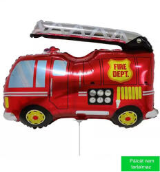  Tűzoltó autó, fólia lufi, Mini forma, pálcás