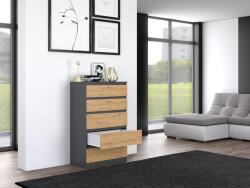 Topeshop M5 ANTRACYT/ARTISAN chest of drawers Comoda