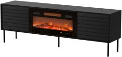  Cama CORTINA TV cabinet 180x40x60 black + black fireplace