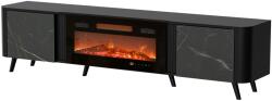  Cama RTV cabinet Volare 200 x 39 x 49 cm black/san sebastian + fireplace