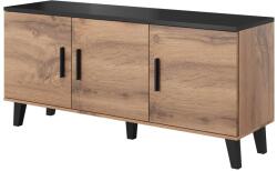 Cama sideboard LOTTA 150 3D wotan oak + mat black Comoda