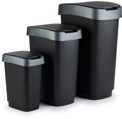 Rotho Twist Silver - trash bin - 50l Cos de gunoi