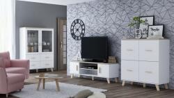 Cama sideboard LOTTA 110 4D white + sonoma oak Comoda