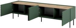  4D RTV cabinet ONDA 200x40xH54.35 green (standing or wall mounted)