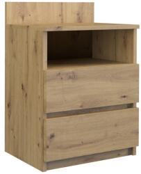 Topeshop M1 ARTISAN nightstand/bedside table 2 drawer(s) Oak