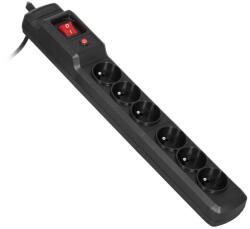Activejet COMBO 6GN 3M black power strip with cord