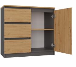 Topeshop 1D3S ANT/ART BA KPL chest of drawers Comoda