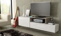  Cama TV cabinet SIGMA 3 180 white/white gloss + sonoma oak