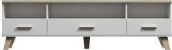  Cama RTV stand LOTTA 180cm white + sonoma oak