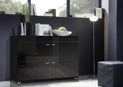 Cama sideboard LOGO II NIGHT 120/42/78 black/black gloss Comoda