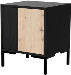  Cama Bedside table 2pc MERCI 44x40x52.5 black/oak artisan