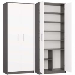  Oliv 2d Closed Shelving Unit, Anthracite/white Set Raft