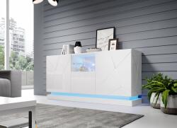  QIU 2D1K chest of drawers 150x41.5x75 cm glossy white/glossy white Comoda