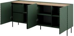  4D2SZ ONDA chest of drawers 200x45xH85 green Comoda