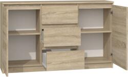 Topeshop KOMODA 2D3S DĄB SONOMA chest of drawers Comoda