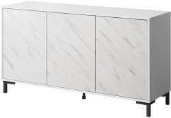  MARMO 3D chest of drawers 150x45x80.5 cm white matt/marble white Comoda