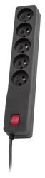 Lestar 1966006356 power extension 3 m 230 AC outlet(s) Indoor Black