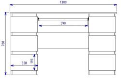  Topeshop KUBA BIEL MAT computer desk White