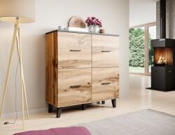 Cama sideboard LOTTA 110 4D wotan oak + mat black Comoda
