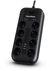  CyberPower Tracer III P0820SUF0-FR surge protector Black 8 AC outlet(s) 200 - 250 V 1.8 m