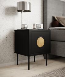  Bedside table 2 pcs. PALAZZO 44.5x40x59 black + oak craft