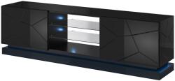  Cama TV cabinet QIU 200 MDF black gloss/black gloss