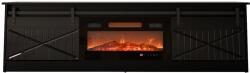  RTV GRANERO + fireplace cabinet 200x56.7x35 black/black gloss