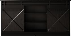  Chest of drawers 160x80x35 GRANERO black/black gloss Comoda