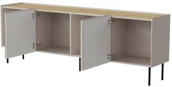 Cama FELLINI chest of drawers 200x40x70 cashmere + oiled oak top Comoda