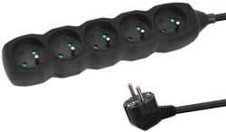 Esperanza ELK208K Power strip 5GN/3M Black