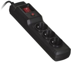 Activejet COMBO 3GN 1, 5M black power strip with cord