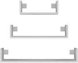 Topeshop MOBI 3P BIEL shelve Floating shelf Wall mounted Particle board White Raft