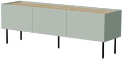  Cama FELLINI TV cabinet 150x40x52 olive + oiled oak top