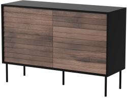 Cama CORTINA 1D3S chest of drawers 120x40x81 black/walnut Comoda