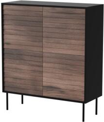 Cama 4D CORTINA chest of drawers 102x40x118 black/walnut Comoda