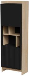  Cama PORTO 59x38x180 display cabinet oak/black Raft