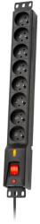 Lestar LXARM 810 G-A K. : CZ 1, 5M 19"PDU Black 8 AC outlet(s) 230 V 1.5 m