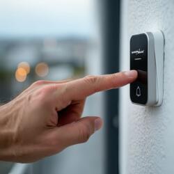 GreenBlue GB157 B Kinetic Battery-free Wireless Dorr Bell, Melodies, Black, Range up to 200m, IP44
