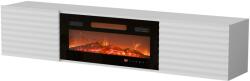  Cama RTV cabinet TULA 183x35x37 white matt + black fireplace