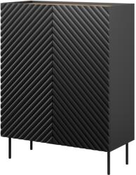  Bookcase 2D2SZ ONDA 98x45x127 black Raft
