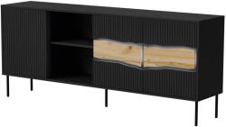 Cama INSERTO 3D1W chest of drawers 190x40x80 black + LED Comoda