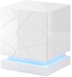  QIU bedside table 2 pcs. 46x41.5x53 cm white glossy/white glossy