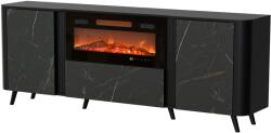  Cama Volare chest of drawers 200 x 39 x 75 cm black/san sebastian + fireplace Comoda