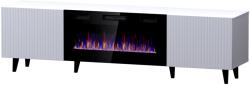  RTV cabinet PAFOS EF with electric fireplace 180x42x49 cm white matt