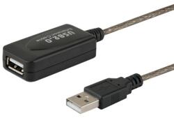SAVIO CL-130 USB active port extension 10m USB 2.0-A male USB 2.0-A female Black
