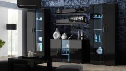 Cama sideboard 120 cm SOHO S7 black/black gloss Comoda