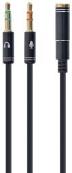 Gembird ! Adapter audio stereo 3.5mm mini Jack/4PIN/ audio cable 0.2 m 2 x 3.5mm Black