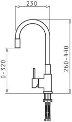  Kitchen mixer PYRAMIS FLESSI black edition